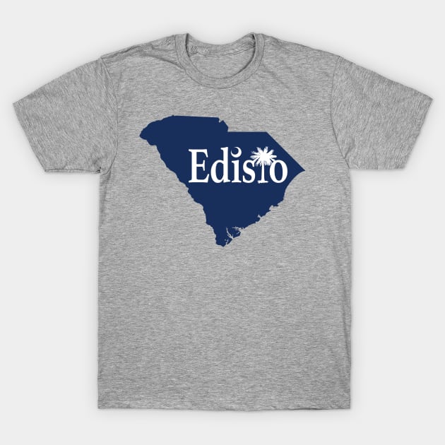 Edisto Island South Carolina State Outline Blue T-Shirt by TGKelly